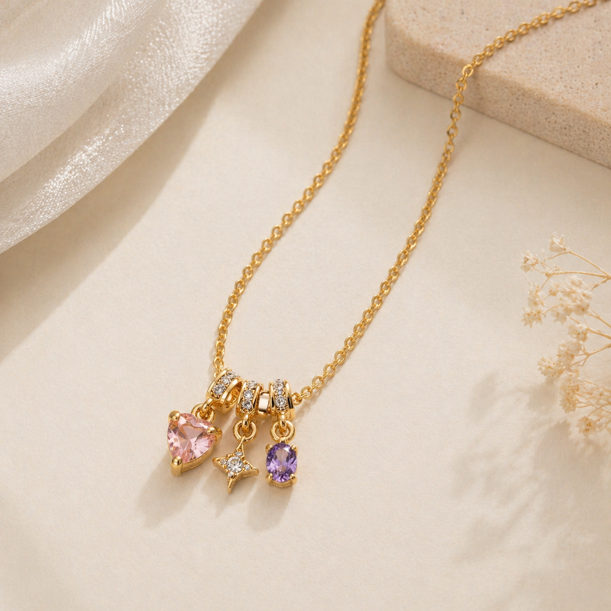 Heart and Star Necklace