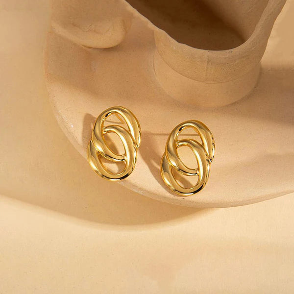 Golden Harmony link earrings