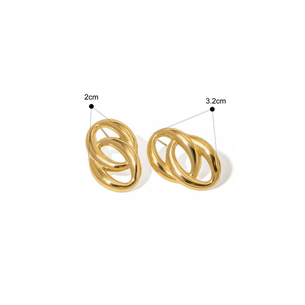 Golden Harmony link earrings