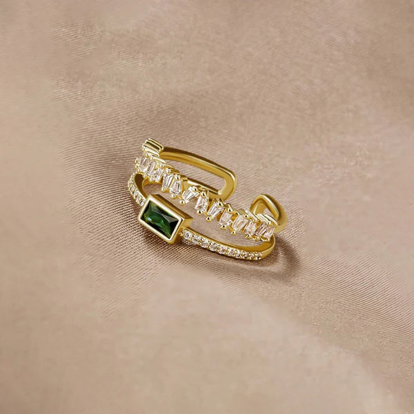 Emerald Affair Ring ( Adjustable)