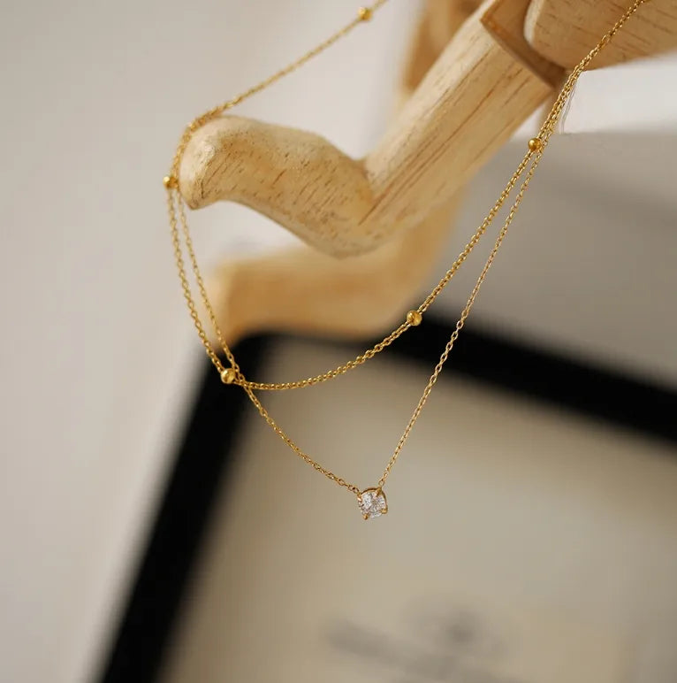 Basic stone layered Necklace
