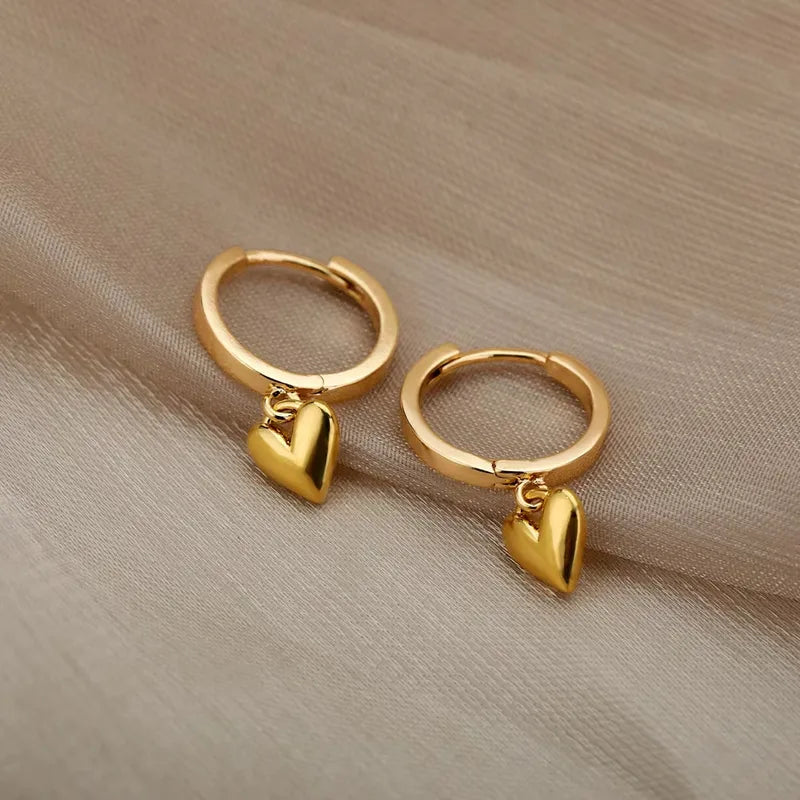 Golden Heart Danglers