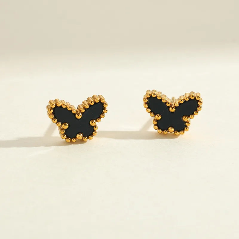 Black Butterfly Studs