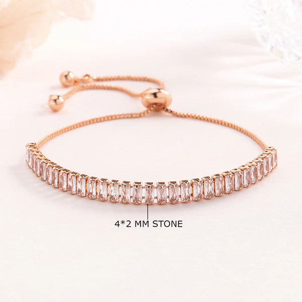 Zirconia White Matrix Tennis Bracelet