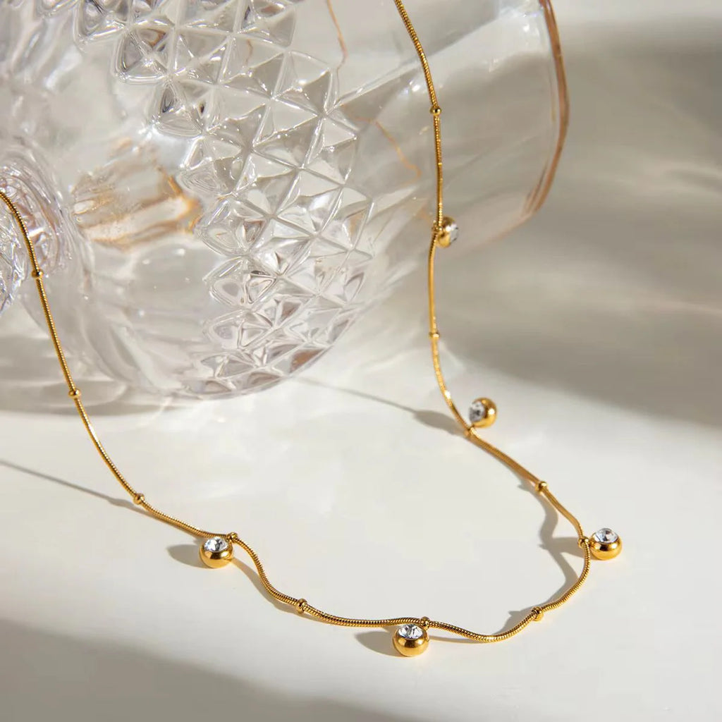 Bezel Drop Necklace