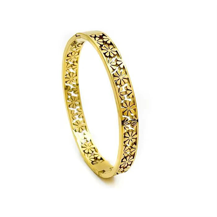 Floral Engraved Bangle