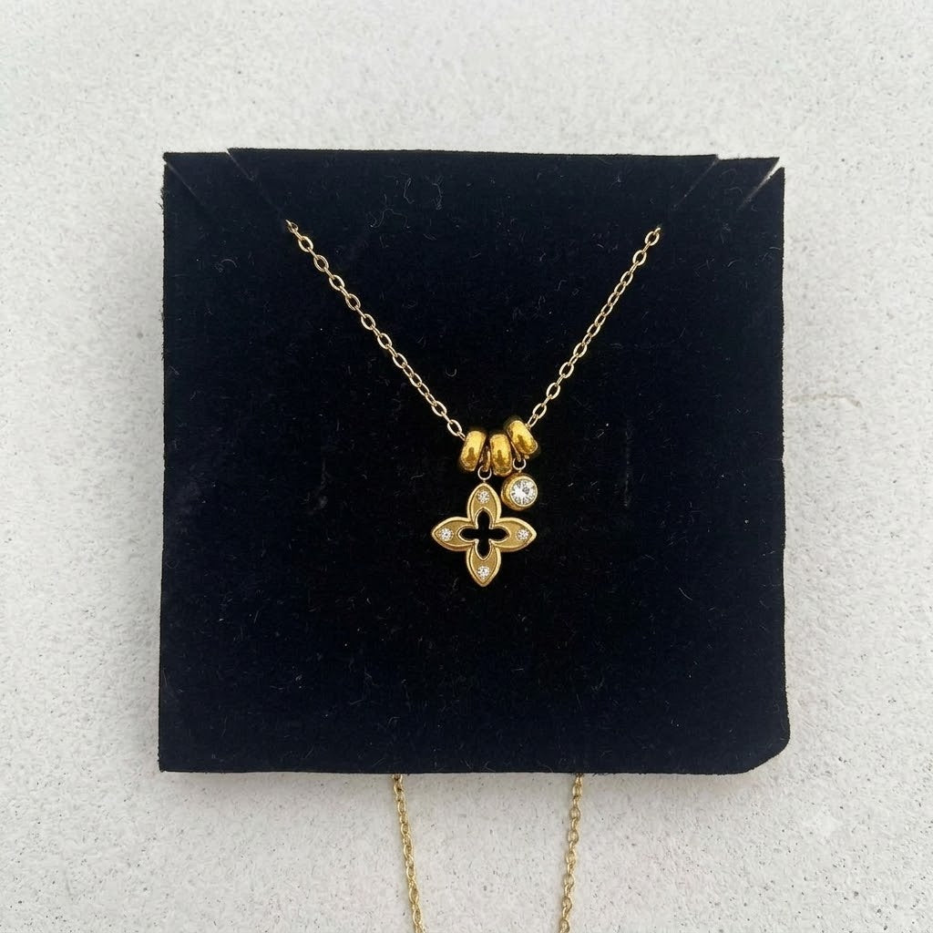 Luna Clover Charm Necklace