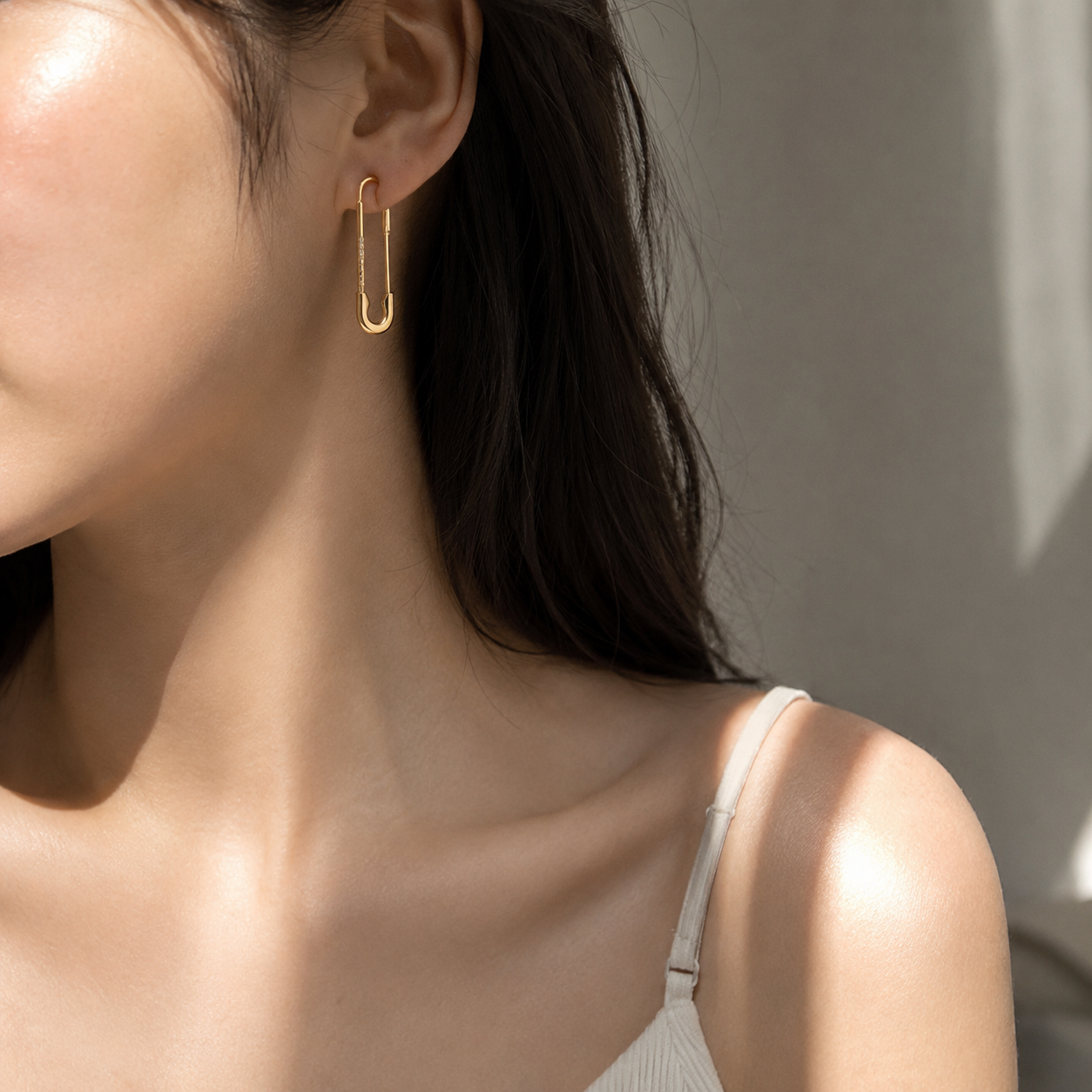 Golden Pin Earrings