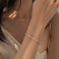Zirconia White Matrix Tennis Bracelet