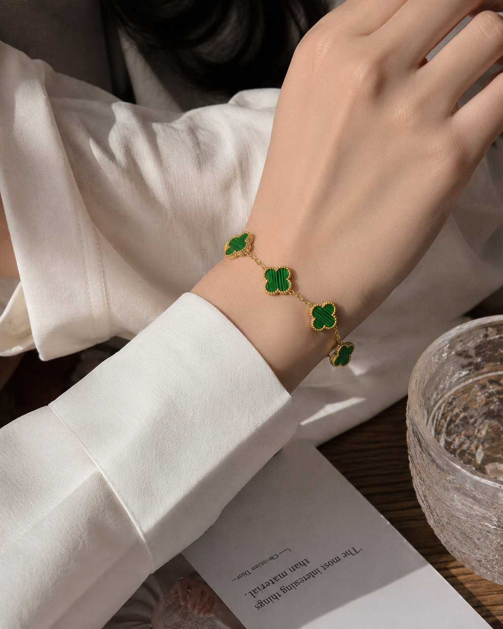 Emerald Clover Bracelet