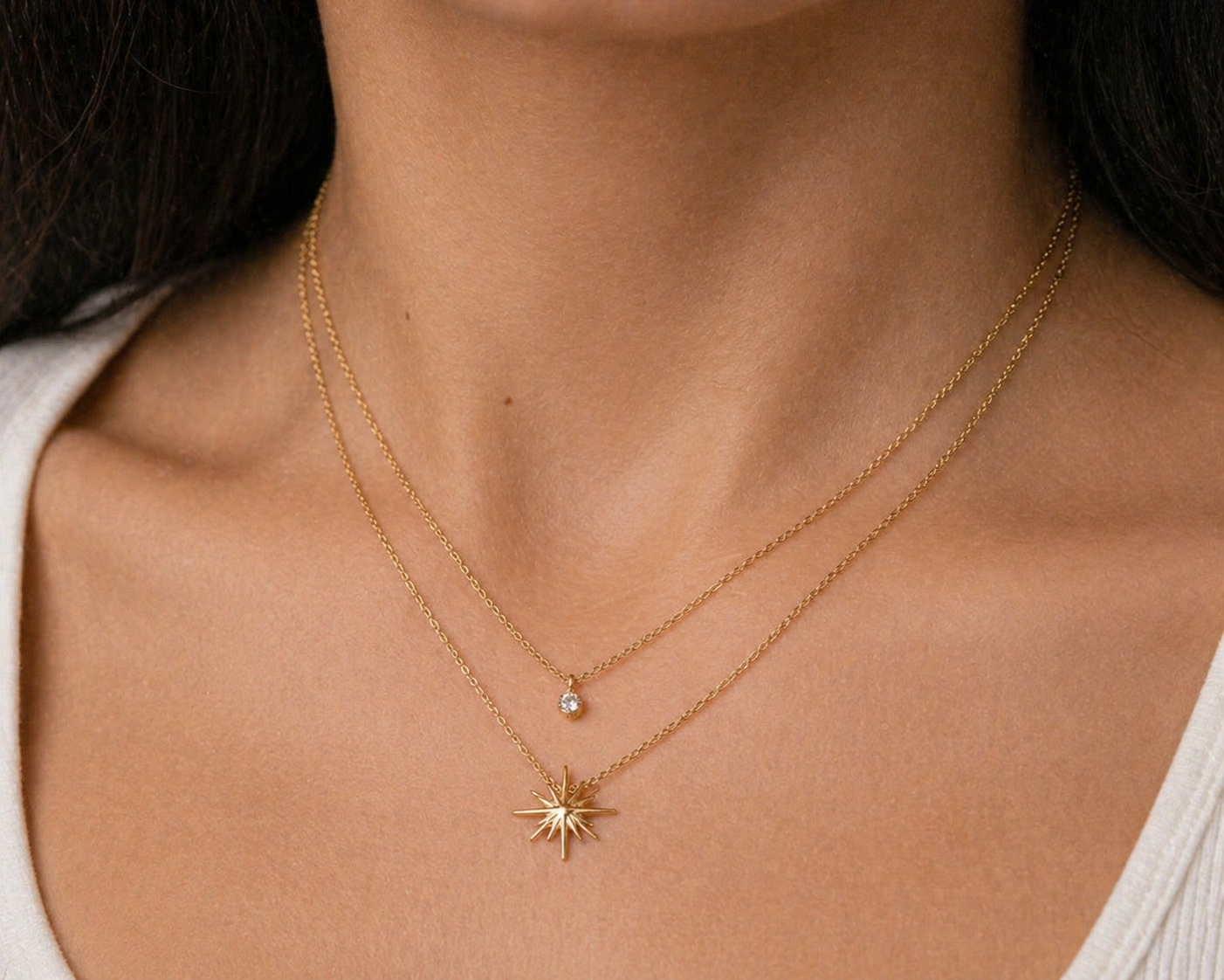 Tiny Sun Layered Necklace